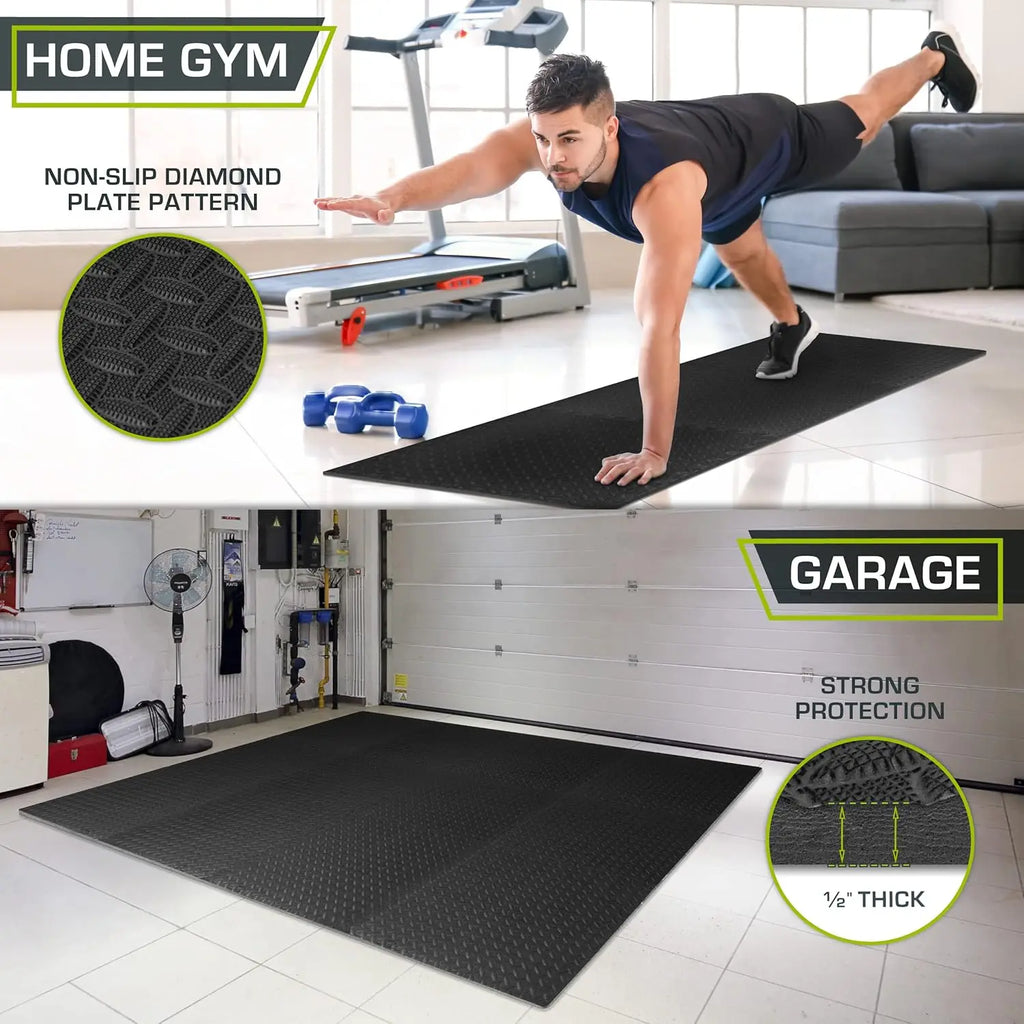 12-delige EVA puzzel fitnessmat set
