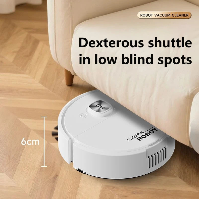 Mini robotstofzuiger, 3-in-1 (zuigen, vegen, dweilen)