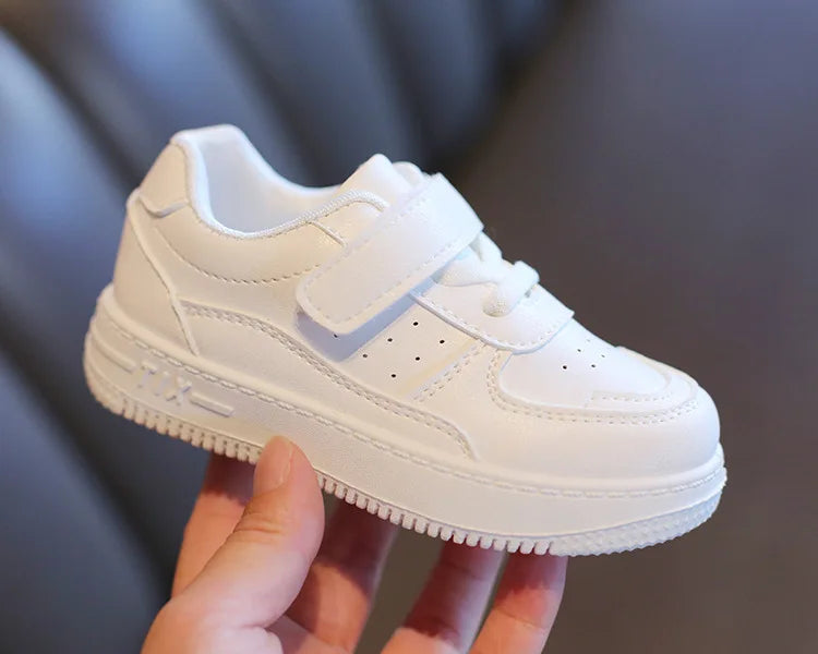 Witte kindersneakers met klittenband - afbeelding 21