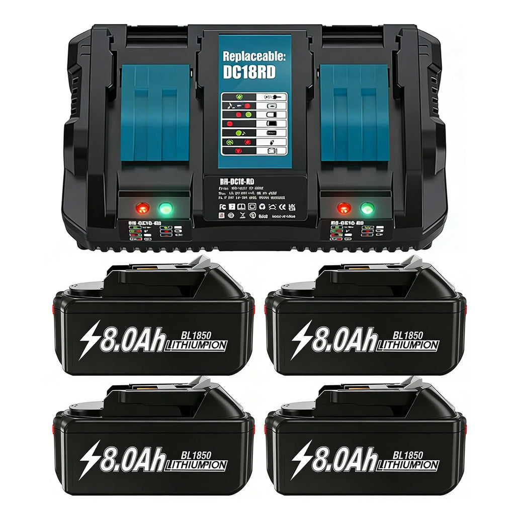 Vervangende Accu 8000mAh voor Makita 18V (met lader)