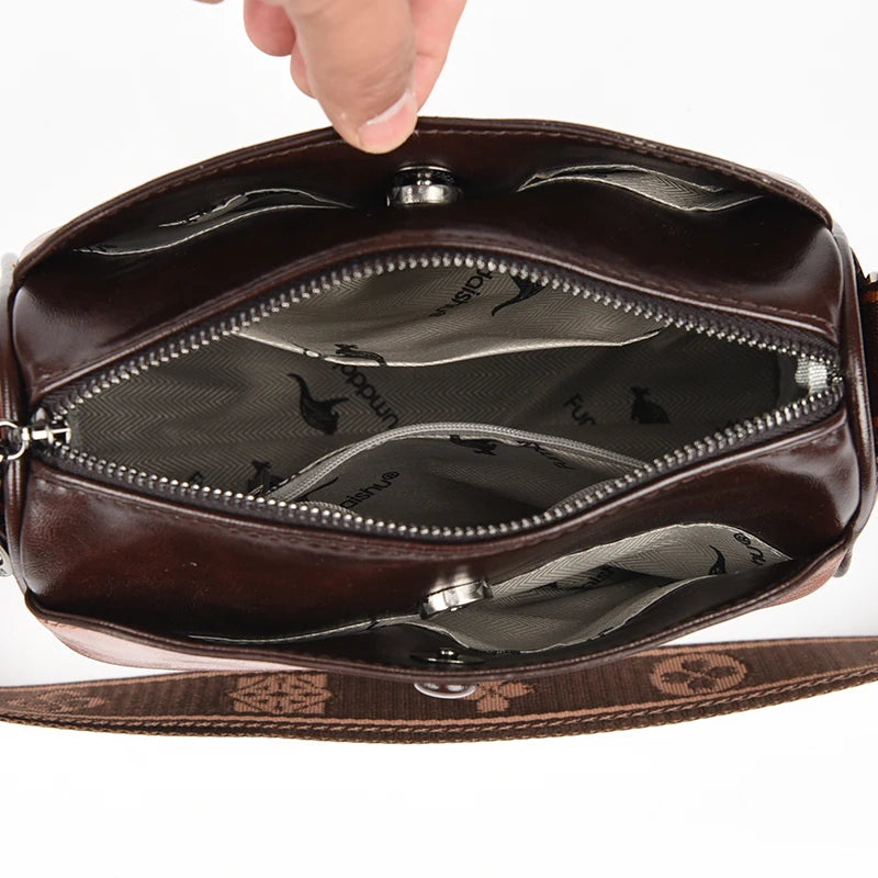 Stijlvolle luxe leren crossbody tas