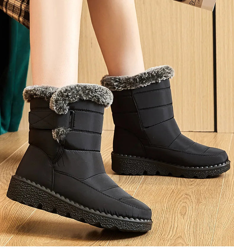 Gevoerde snowboots met klittenband - afbeelding 15