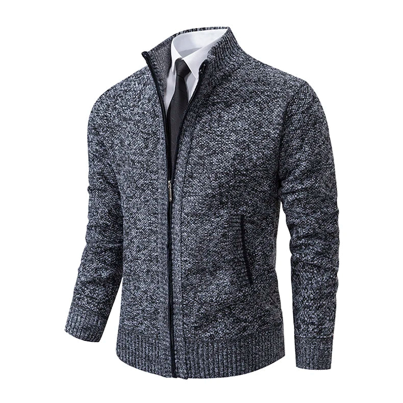 Gebreid herenvest met fleece - afbeelding 5