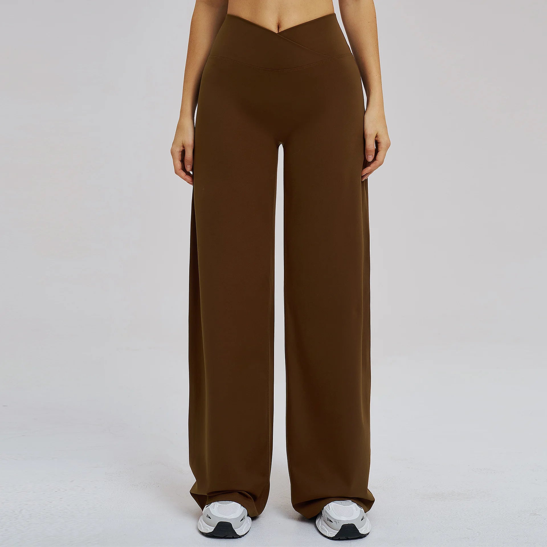 High-waist yoga flared pants
