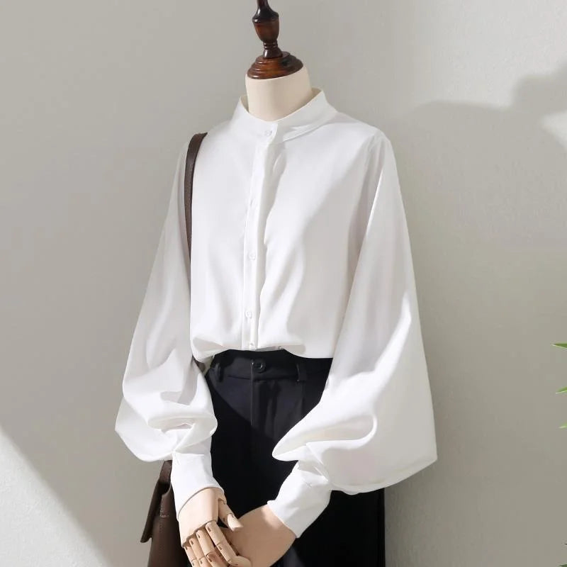 Blouse met ballonmouwen