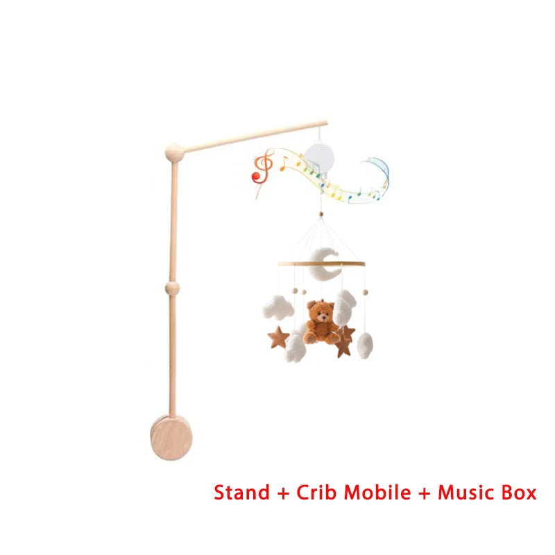 Houten mobile voor boven het bedje