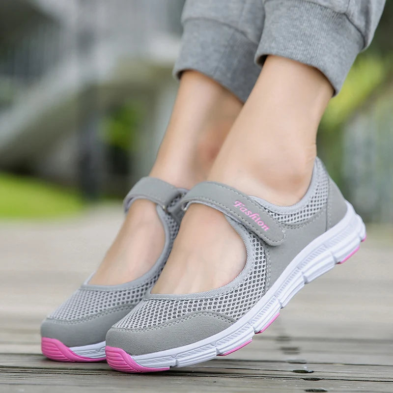 Damessneakers met klittenband