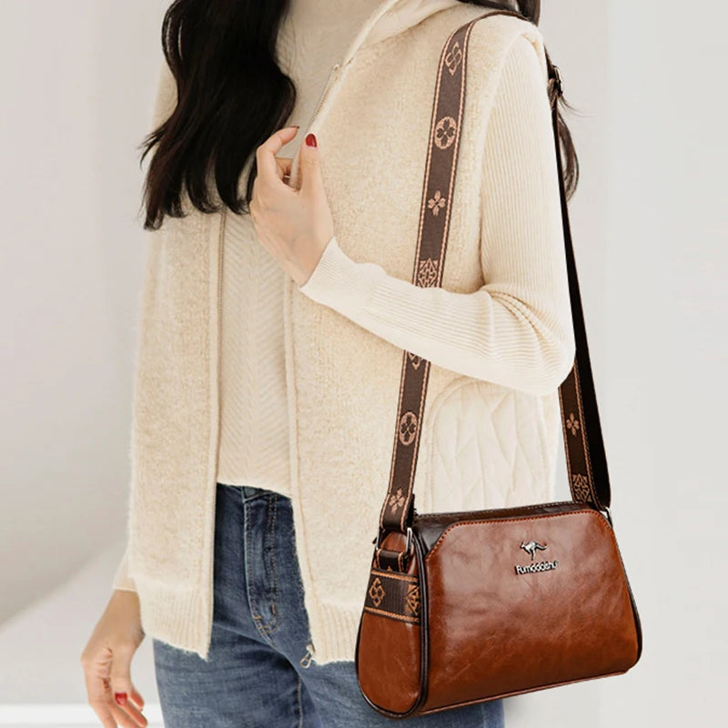 Stijlvolle luxe leren crossbody tas