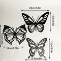 3-delige metalen wanddecoratieset met vlinders, libellen en kolibries