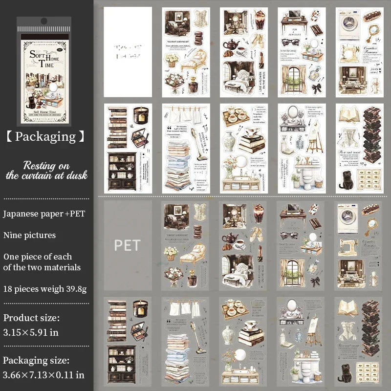 18 stijlvolle die-cut stickers