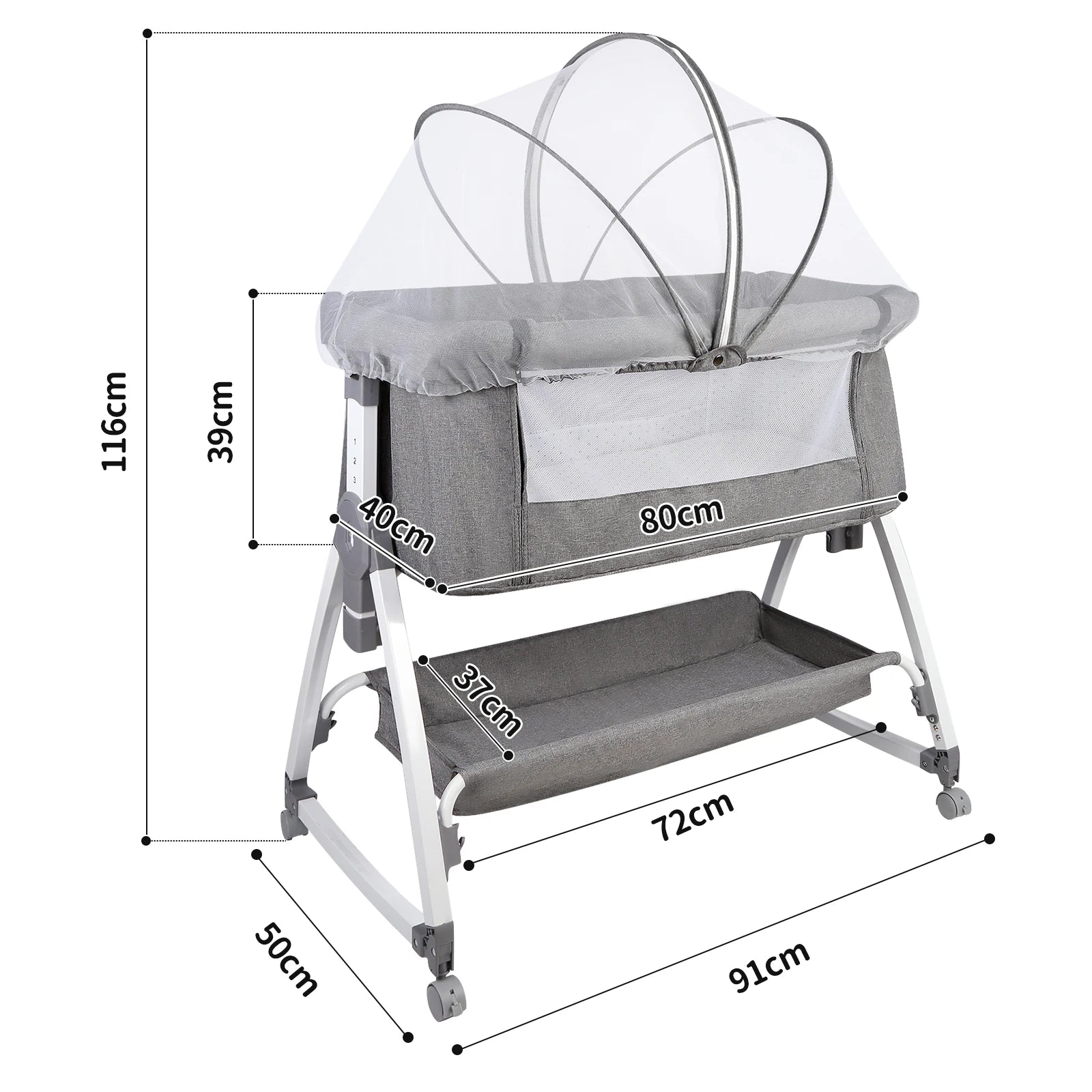 4-in-1 multifunctionele babybedje