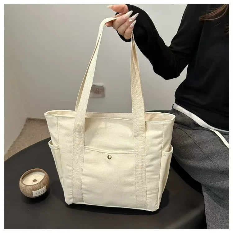 Canvas shopper met vakken - afbeelding 13