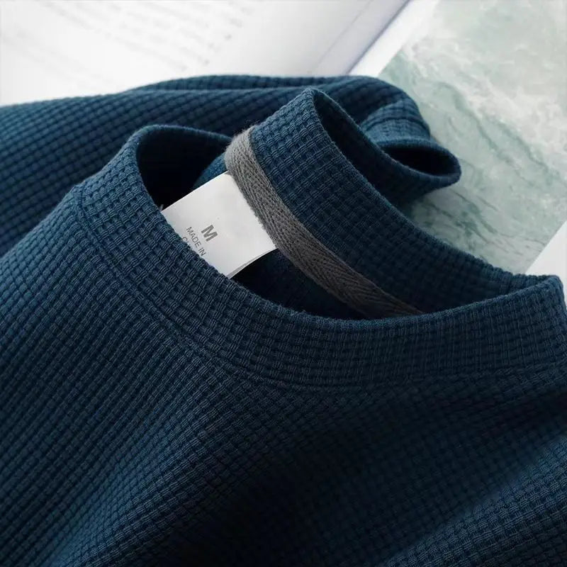 Wafel-T-shirt met ronde hals - afbeelding 10