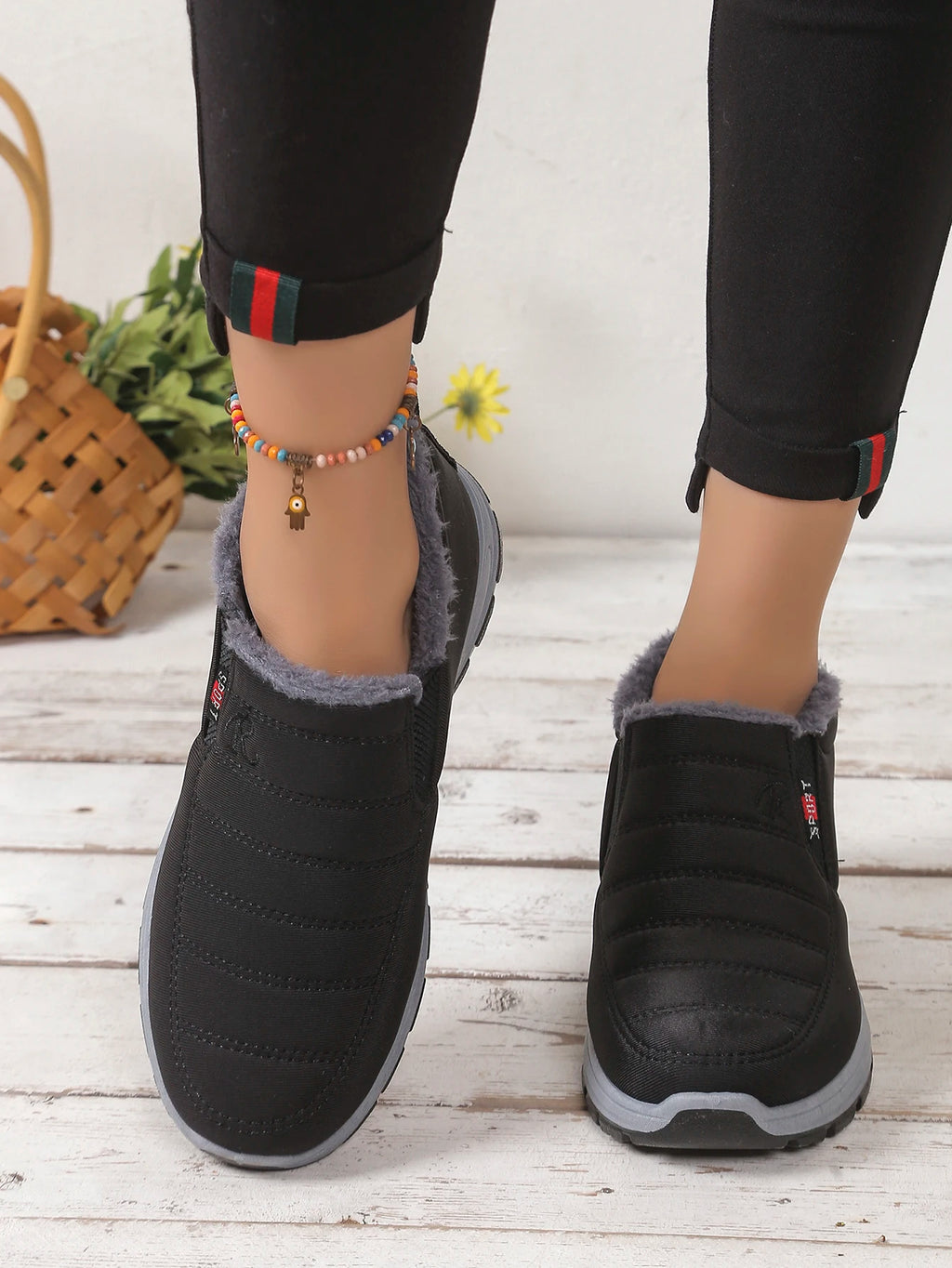 Gevoerde instapsnowboots voor dames - afbeelding 4