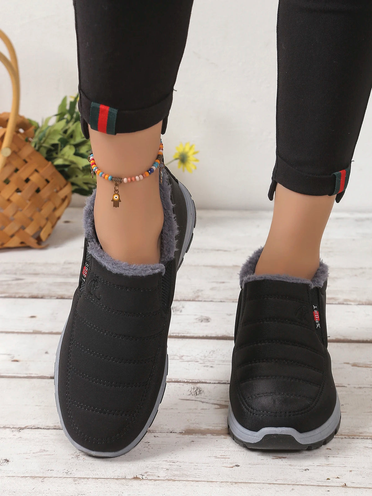 Gevoerde instapsnowboots voor dames - afbeelding 4