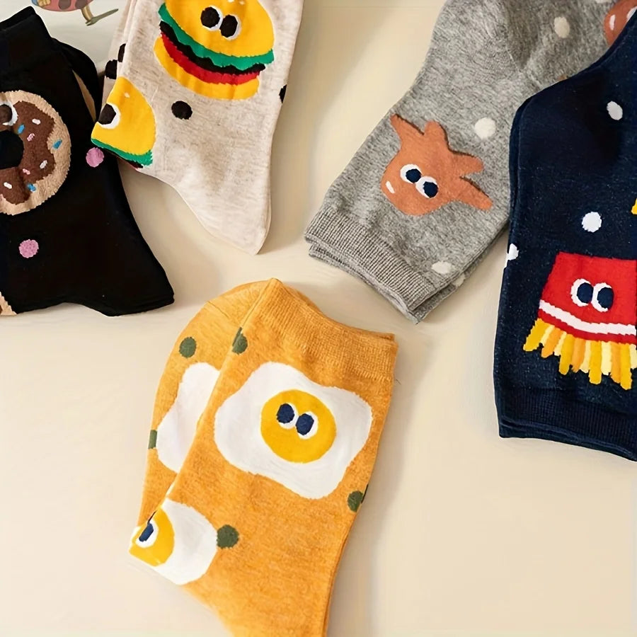 Kindersokken met snackprint - afbeelding 5