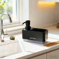 Keuken zeepdispenser met sponshouder