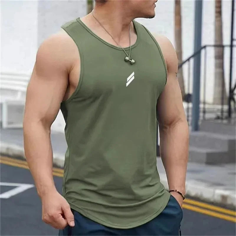 Heren gestreepte sportvest