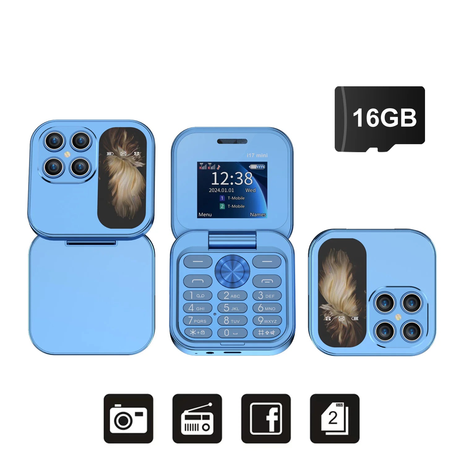 i17Mini 2G kleine flip telefoon