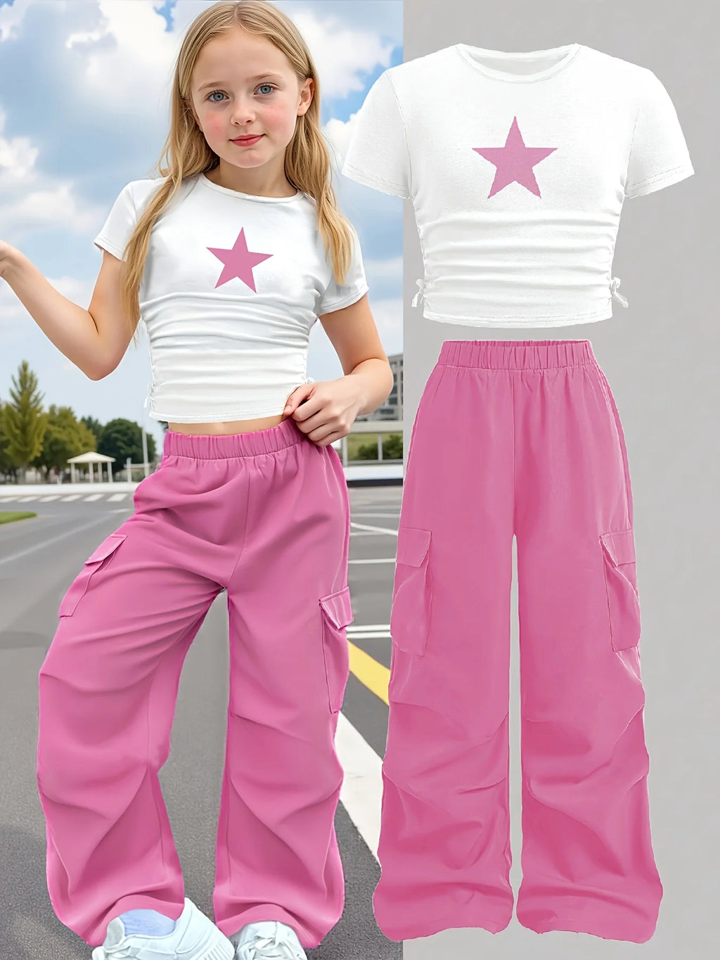 2-delige zomerset met sterrenprint