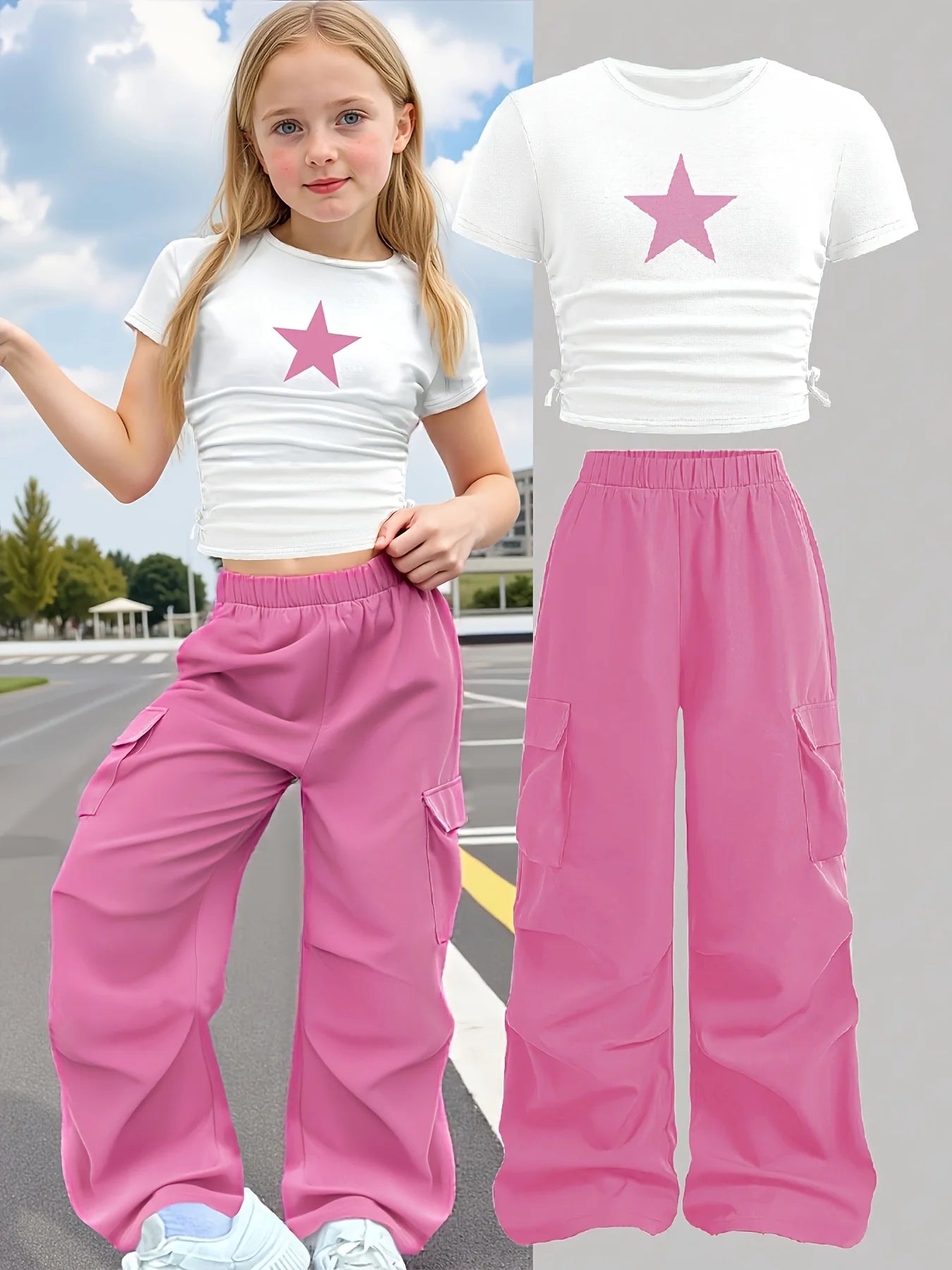 2-delige zomerset met sterrenprint