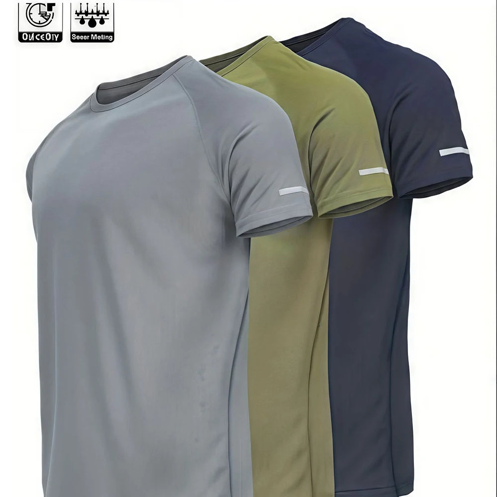 Heren quick-dry sportshirt met reflecterende details