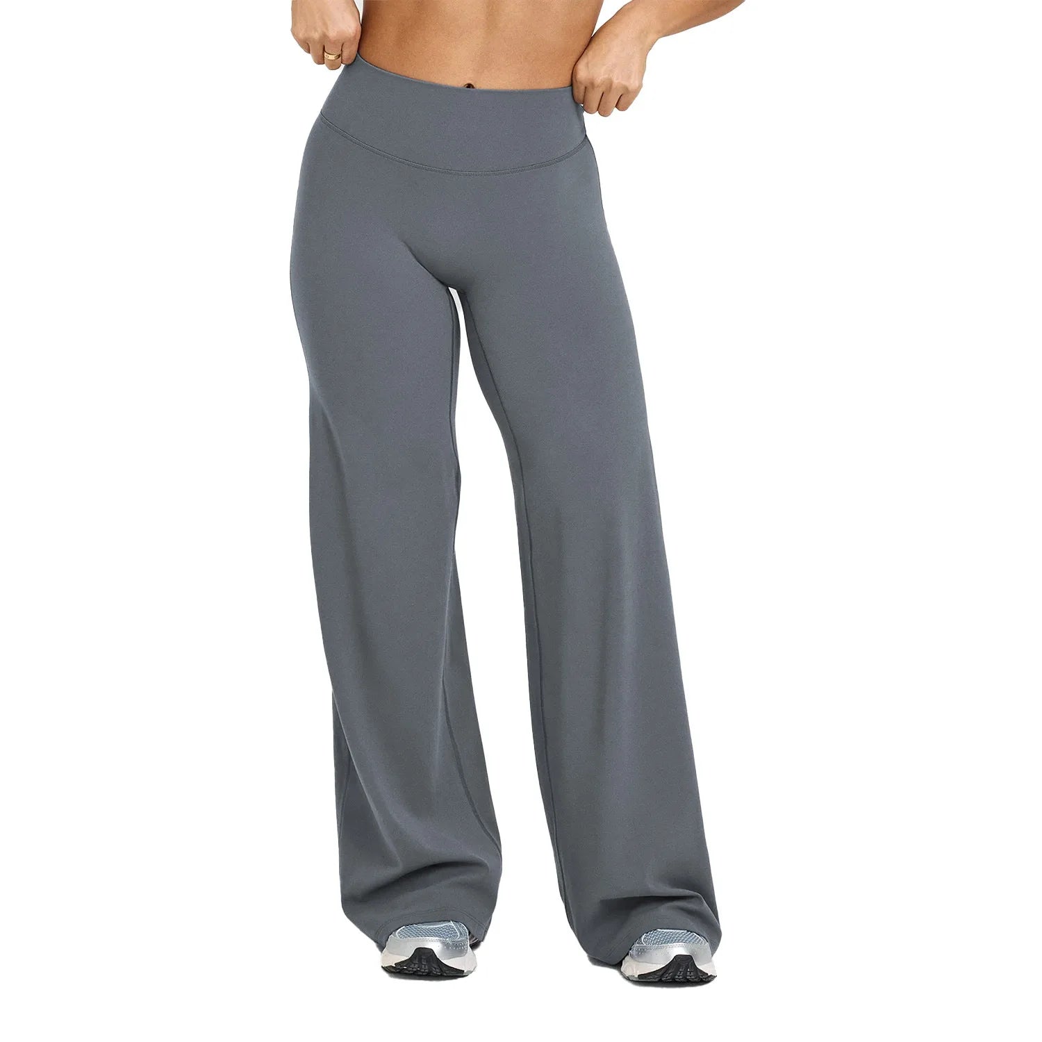 High waisted straight leg yoga pants voor dames