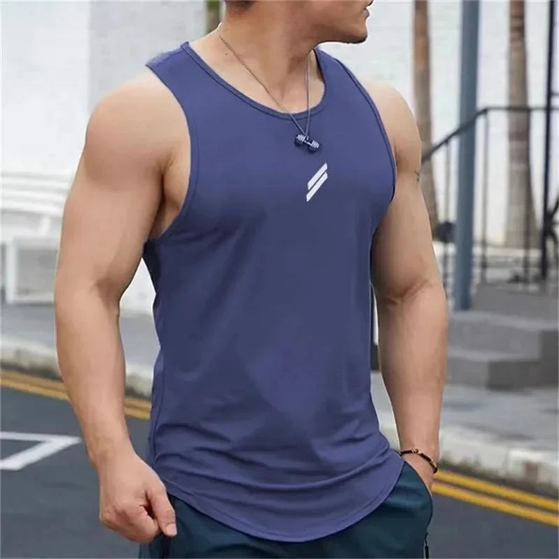 Heren gestreepte sportvest