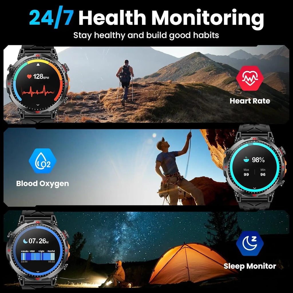 Outdoor GPS Sports Smartwatch voor heren