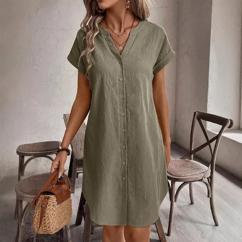 Zomerjurk met V-hals
