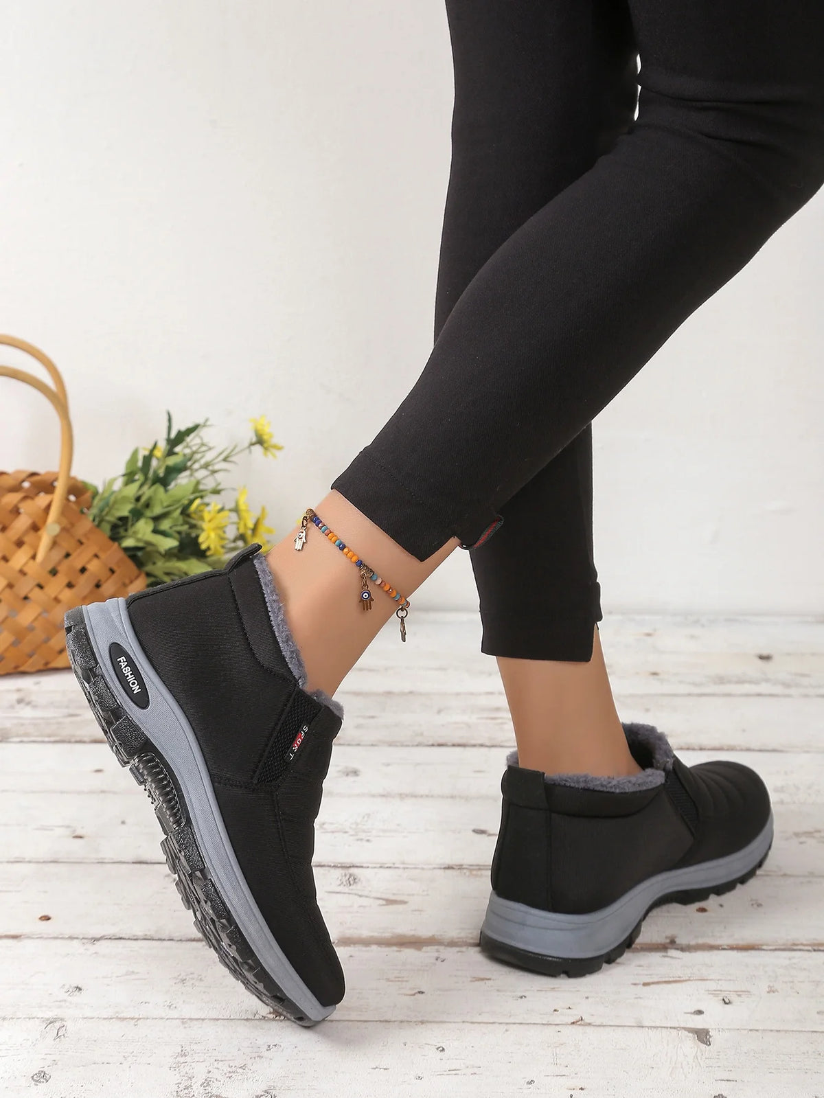 Gevoerde instapsnowboots voor dames - afbeelding 5