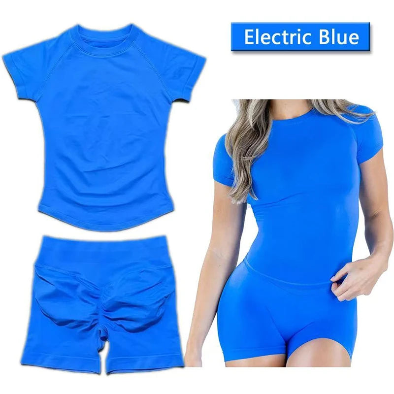 Dames ribbed yoga 2-delige sportset