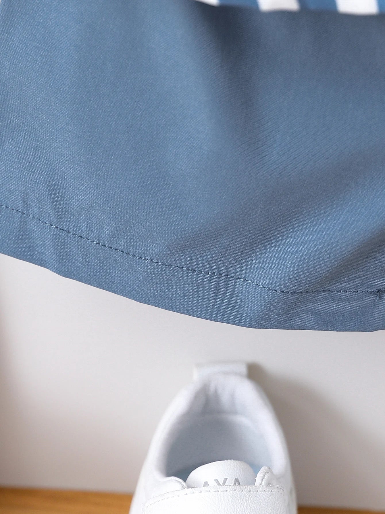 2-delige blauw-wit gestreepte zomerset