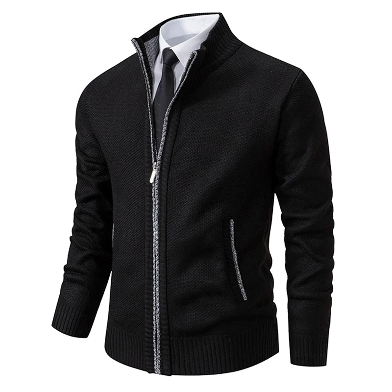 Gebreid herenvest met fleece