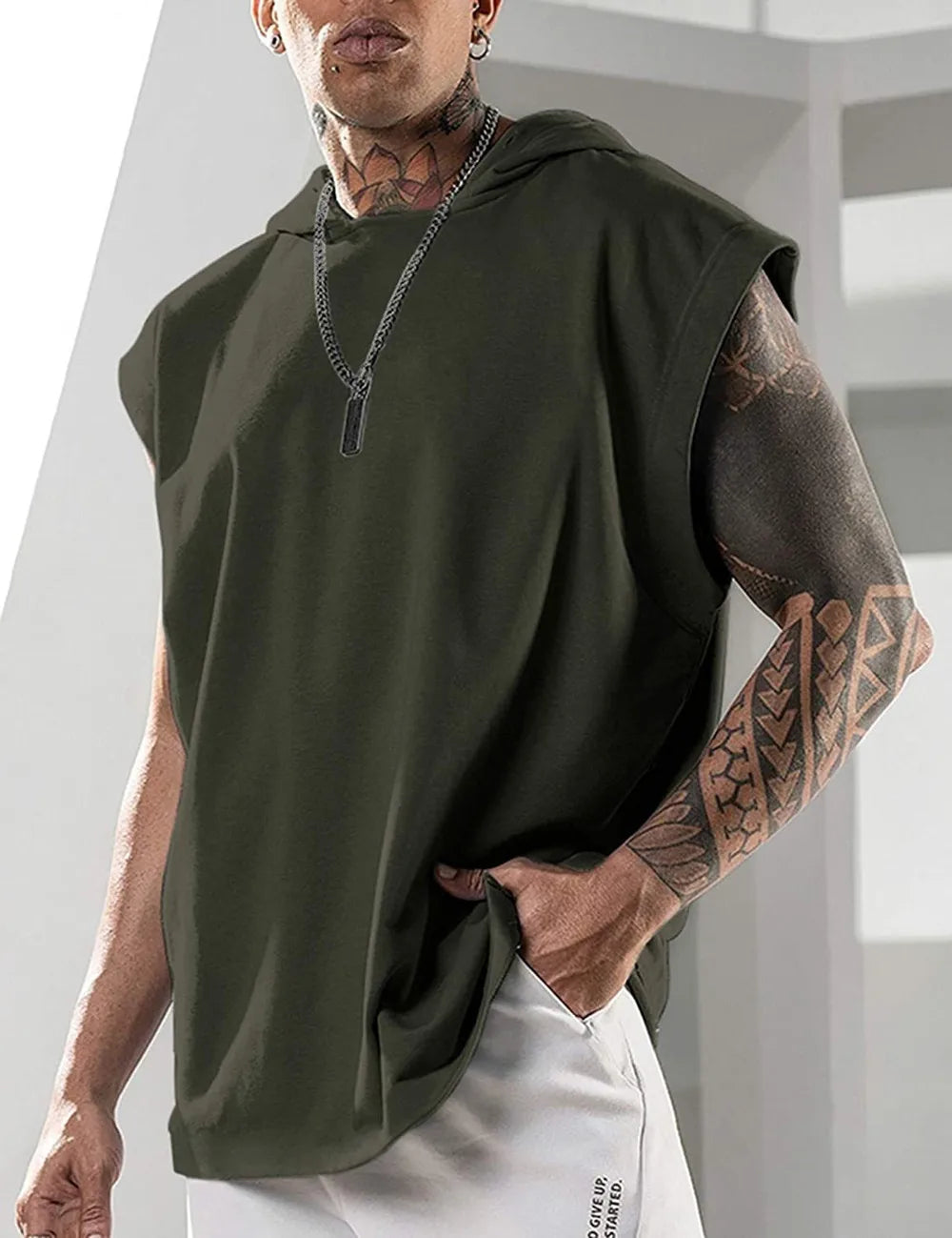Mouwloze hoodie-tanktop - afbeelding 14