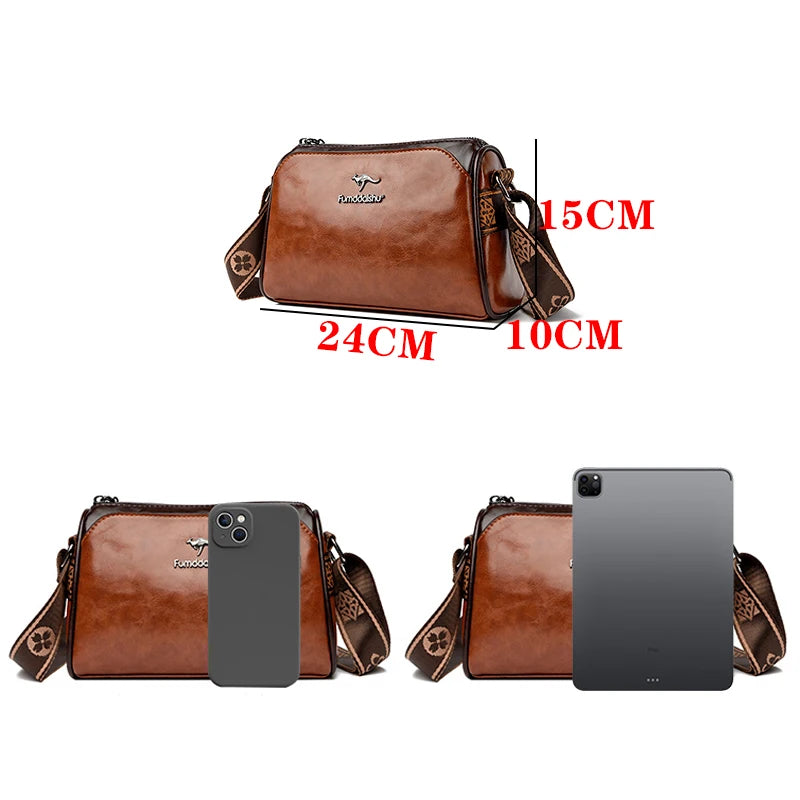 Stijlvolle luxe leren crossbody tas