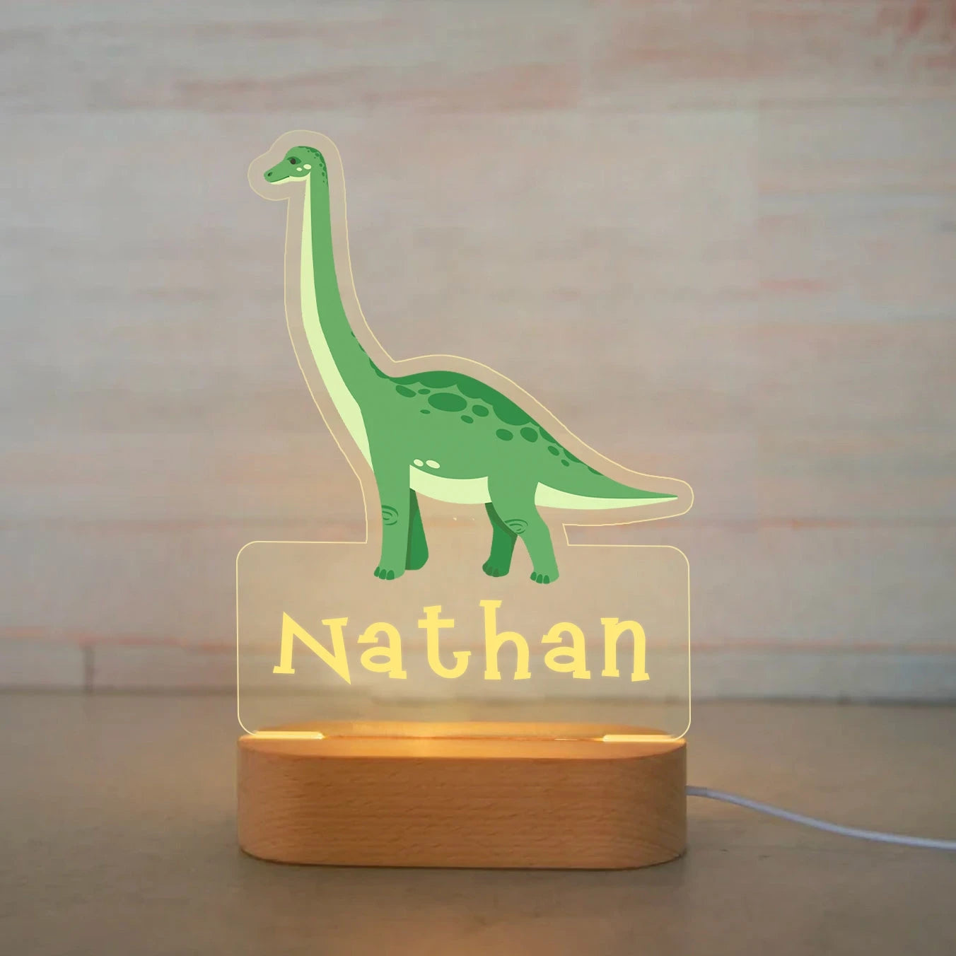 Nachtlampje met naam, diermotief