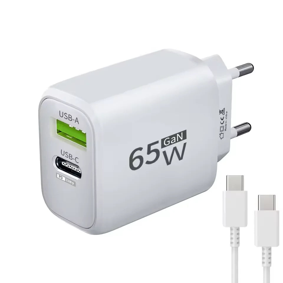 65W GaN USB-C snellader