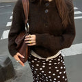 Modieuze dames gebreide cardigan