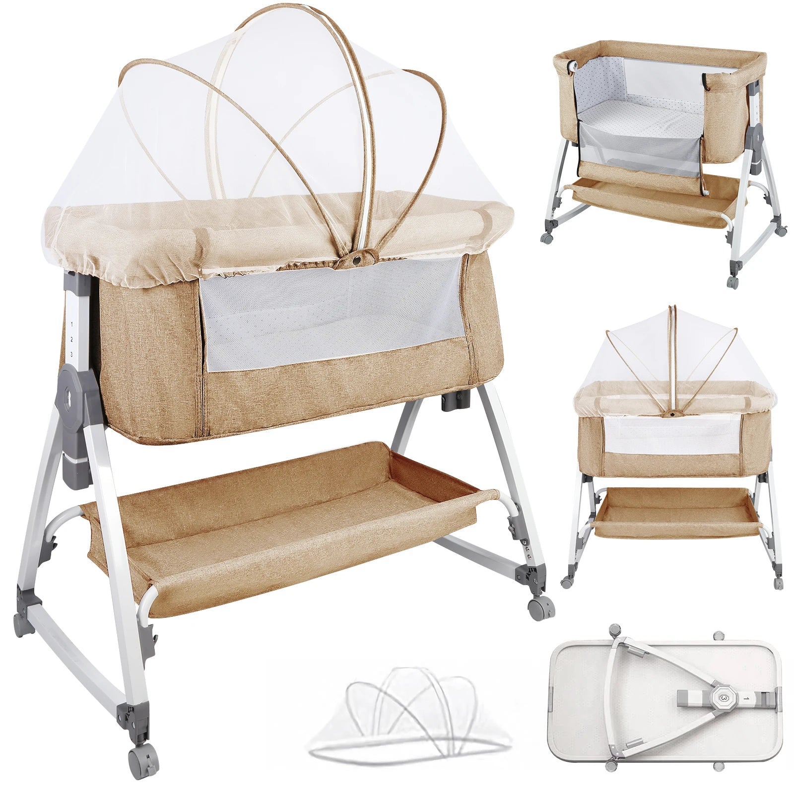 4-in-1 multifunctionele babybedje
