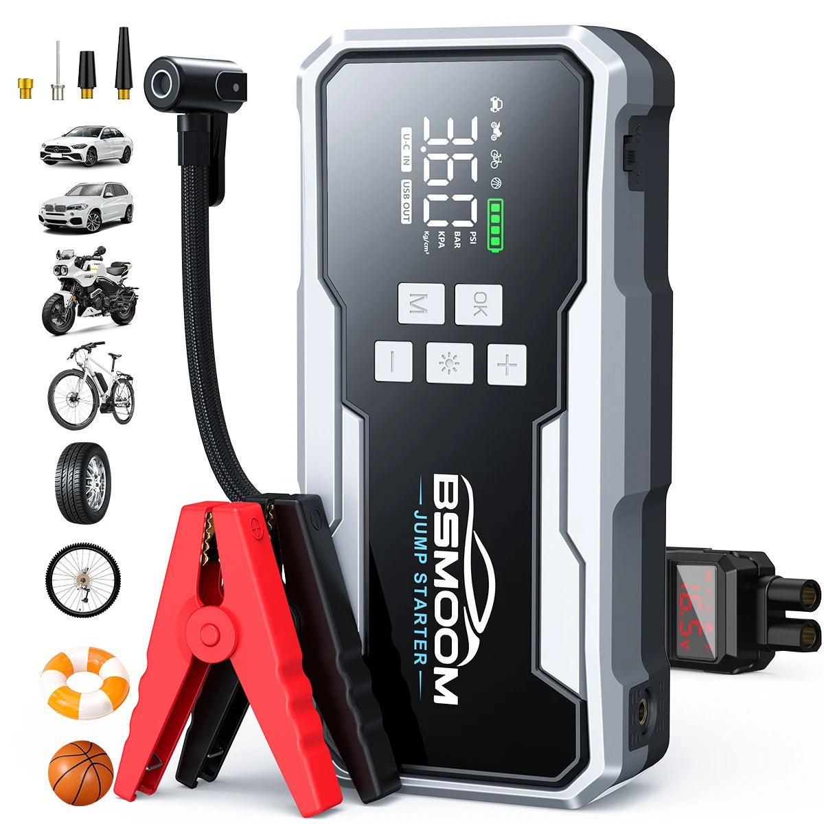 1500A Auto Jumpstarter met Powerbank