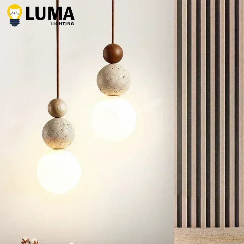 Luma Cream Style travertine hanglamp