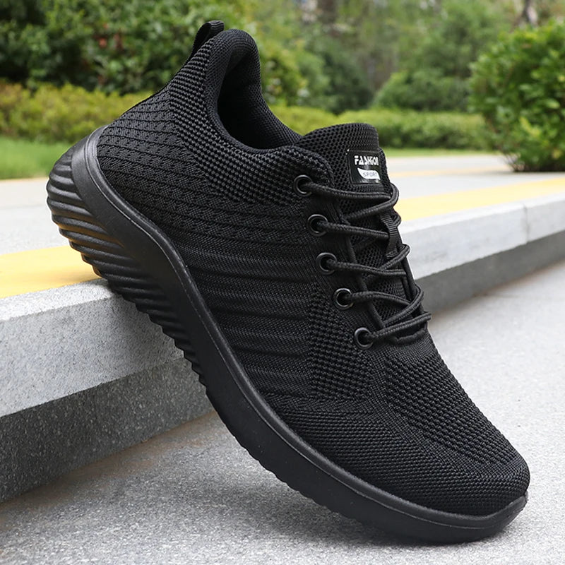 Ademende gebreide herensneakers - afbeelding 4