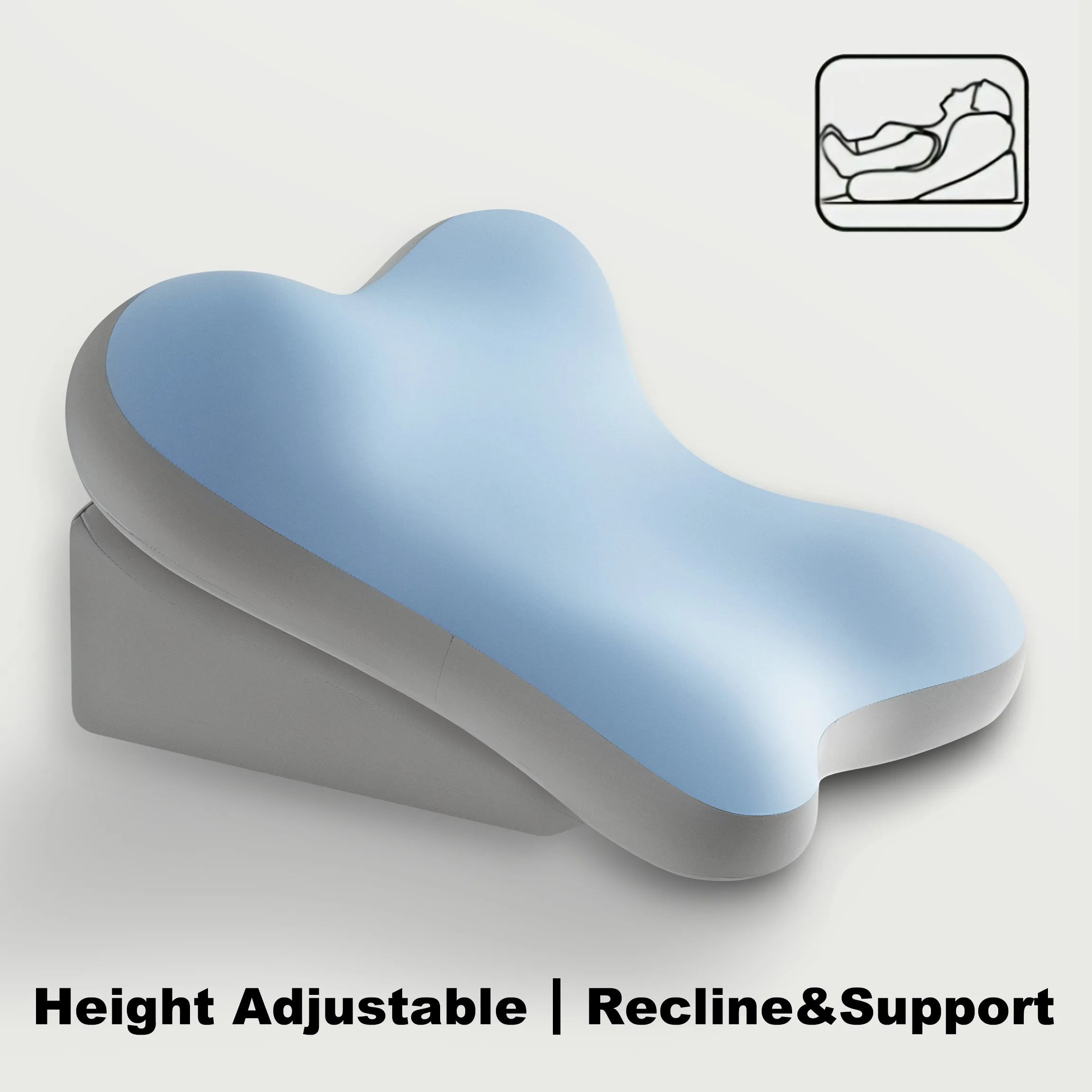 2-delige ergonomische bedwigkussenset