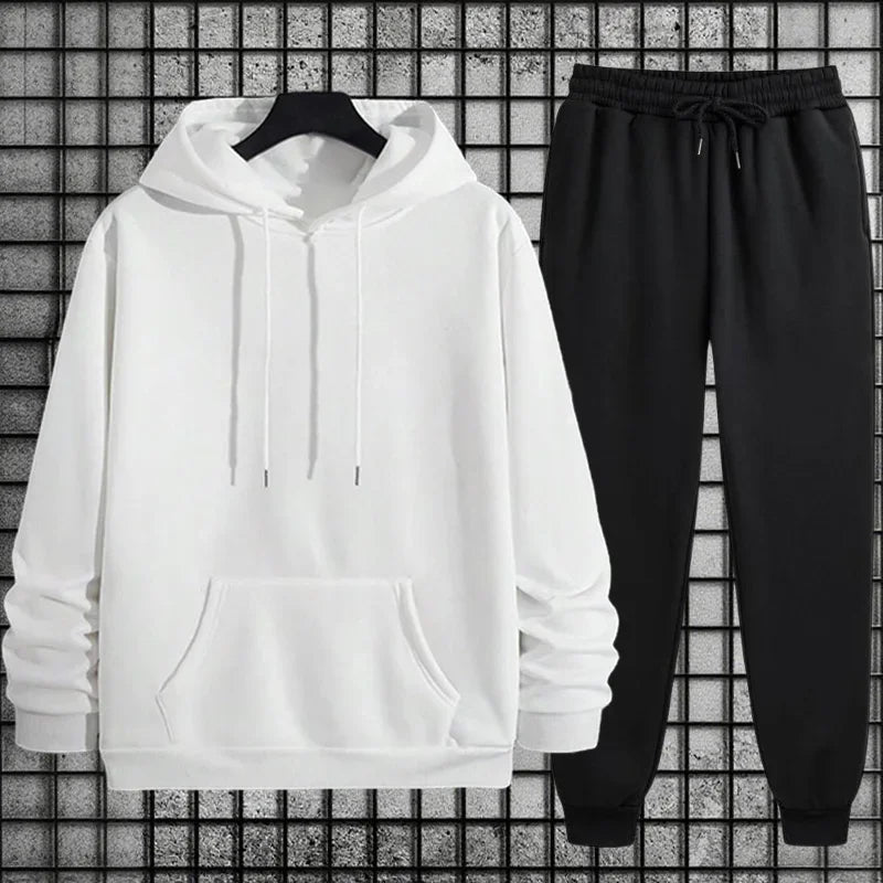 Effen joggingpak met hoodie - afbeelding 19