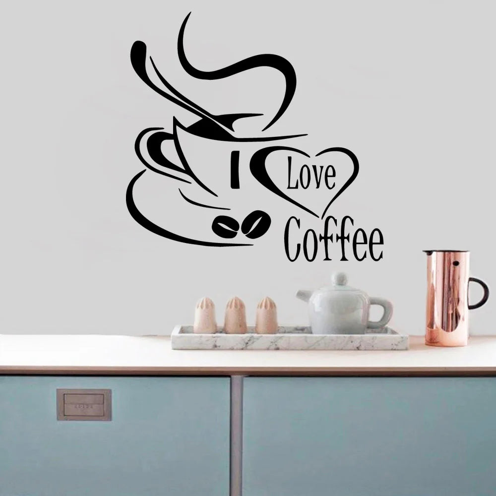 Koffiekop muursticker