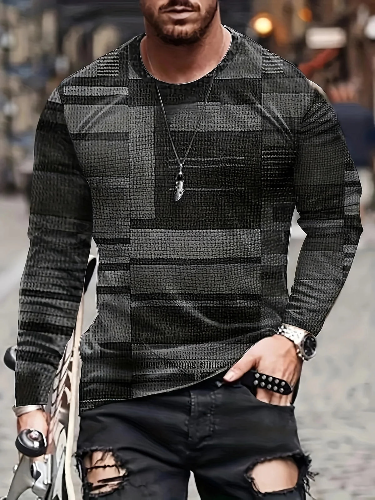 Longsleeve met blokpatroon - afbeelding 6