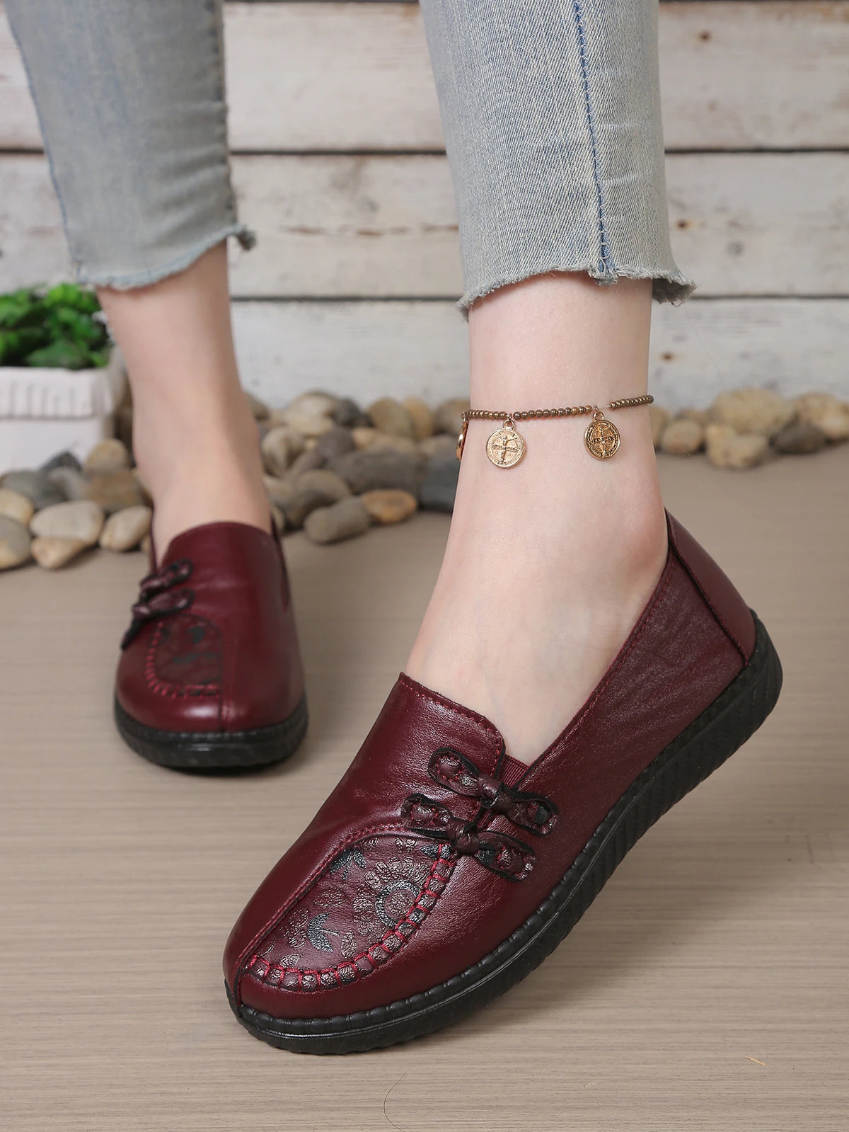 Damesloafers met bloemmotief - afbeelding 9