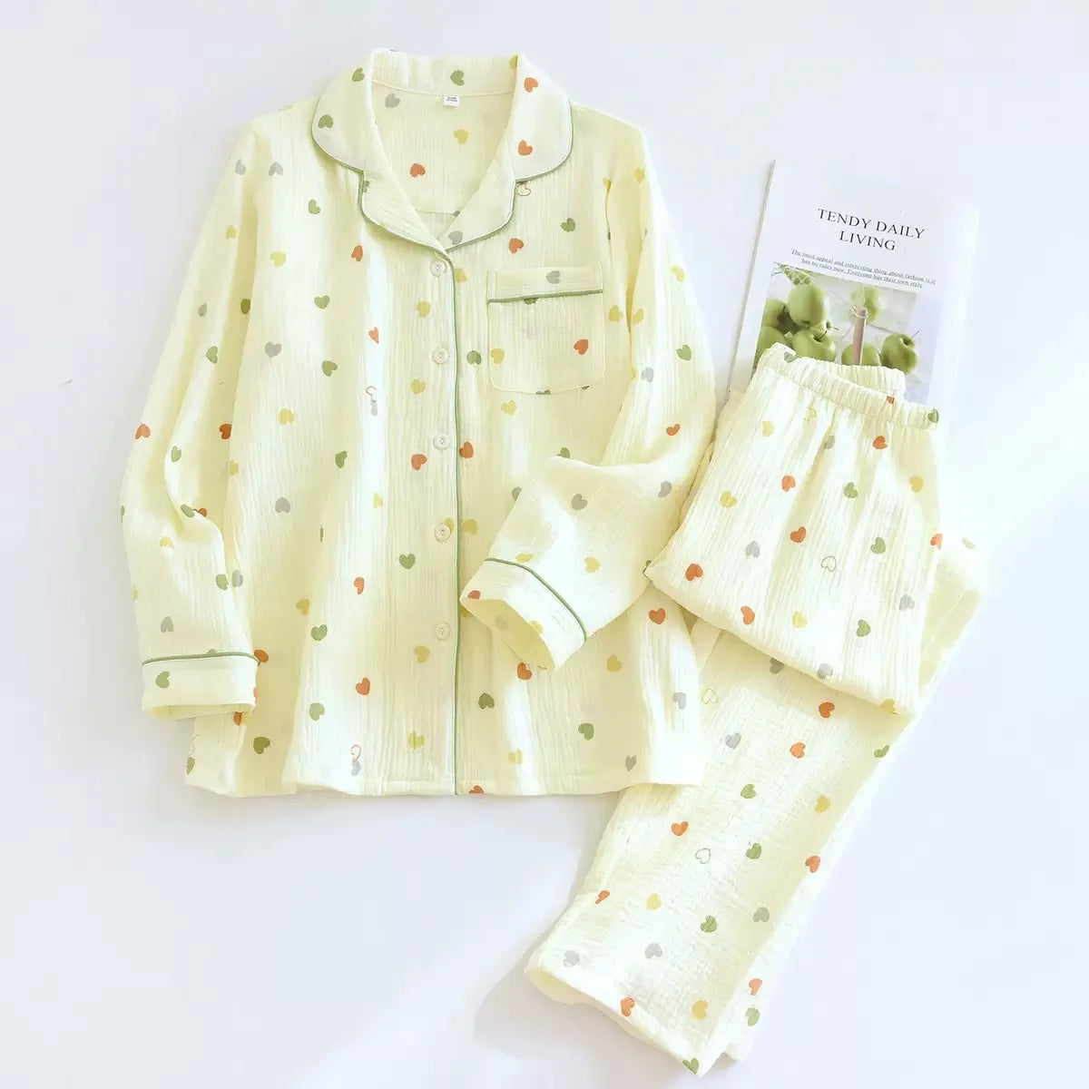 Katoenen pyjama met bloemenprint - afbeelding 21