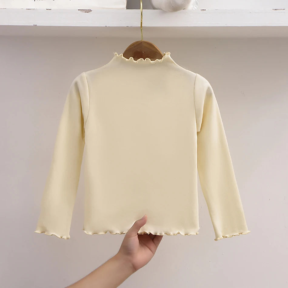Meisjesshirt met ruchekraag - afbeelding 2